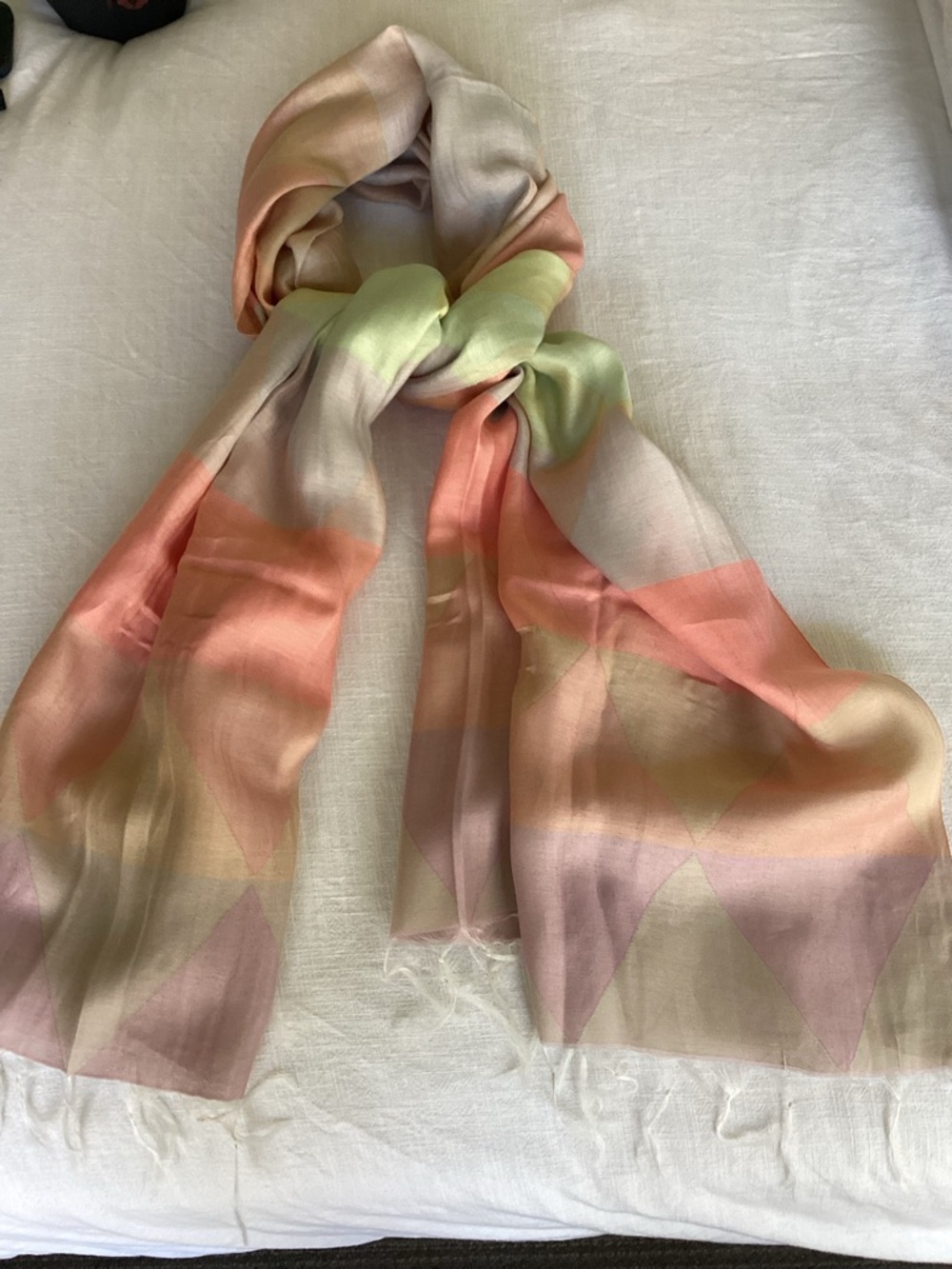 Peruvian Connection Sorbetto Shawl Sunset Cotton Silk Lightweight Wrap Scarf NWT - Picture 15 of 15